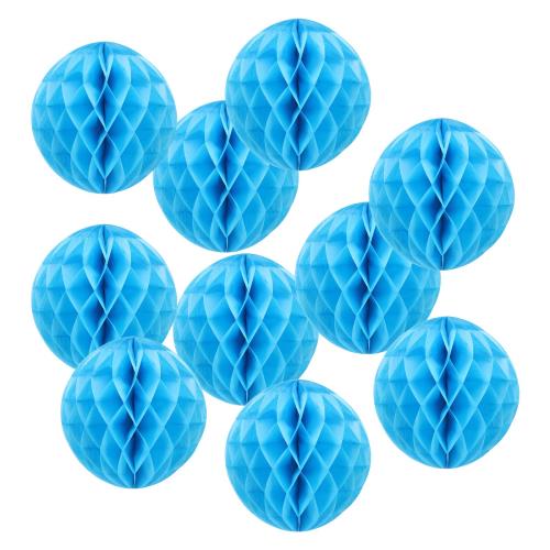 PATIKIL 10cm ハニカムボール ポンポンフラワーボール 10個パックパーティーハンギングペーパーフラワーボールデコレーション 誕生日 飾り付け 結婚式ホームバックドロップデコレーション スカイブルー