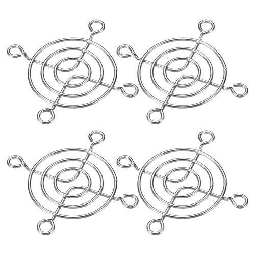 PATIKIL 50mm ファンフィンガーグリル 4個入り 304ステンレス鋼 グリル プロテクター ガード ファン 保護カバー 50x50mm ファン DIY 機器 コンピューター シルバー