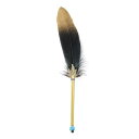 PATIKIL フェザーボールペン 0.5mm ふわふわ ヴィンテージインク 羽ペン 洗練されたメッキロッド 羽ペン 書道 筆記具 署名 ゲスト ウェディングギフト 黒