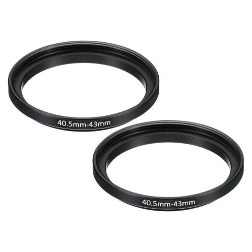 PATIKIL 40.5 mm-43 mm 金属ステップアップリング 2個 カメラレンズフィルターアダプターリング アルミ..