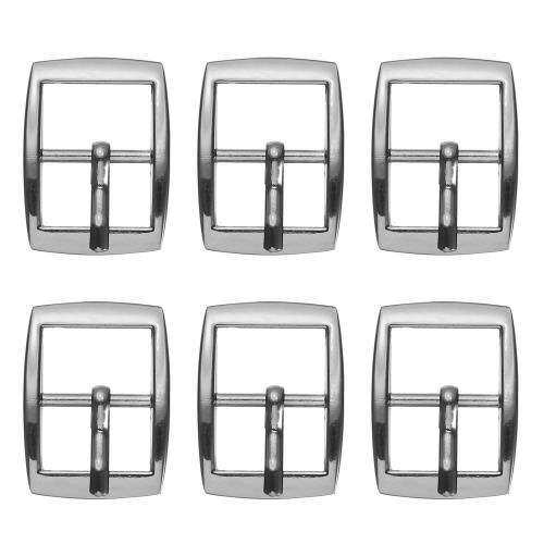 [PATIKIL] シングルプロングバックル 6個 16 mm 調整可能 メタルローラー 楕円センター DIYクラフト パースストラップ シューズベルト 作成アクセサリー 黒
