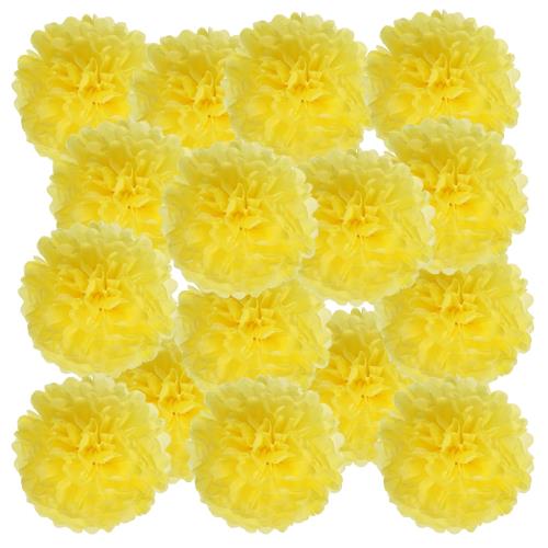 PATIKIL ペーパーフラワー ポンポンフラワー 20個 お花紙 ひな祭り 飾り パーティーグッズ 誕生日 結婚式 卒業式 100日祝い 文化祭 入学祝い パーティー バックドロップ装飾 10cm直径 イエロー