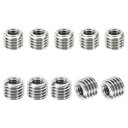 PATIKIL ねじアダプタ スリーブ削減ナット 10個 M10*1.5オス M6*1メス インサートナットネジの補修 レデューサ変換 ステンレススチール製ファスナー 8 mm(4)