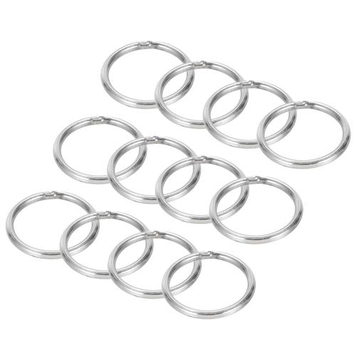 PATIKIL Oリング 3x30 mm Oバックル 溶接丸リング メタルリング 304ステンレス鋼製 多目的 DIY装飾 ベルト 工芸品 吊り下げ物 犬用リーシュ用 シルバートーン 12個