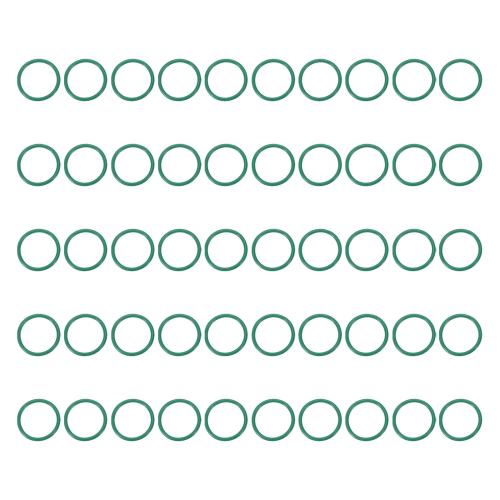 PATIKIL oリング ゴムパッキン オーリング 17mm外径 14mm内径 1.5mm 幅 50個 耐熱 耐油 防水 FKMシーリング エアコン交換 汎用 水道 配管 蛇口 自動車 圧縮機バルブ修理 緑