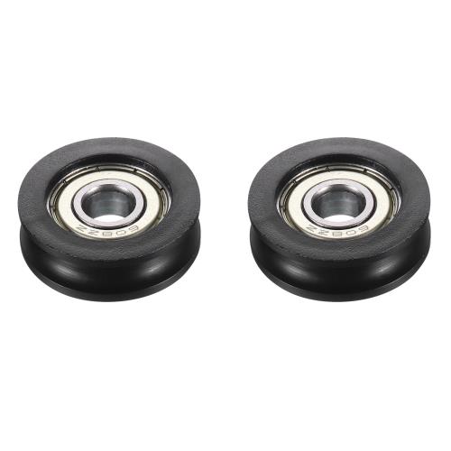 カラー：黒；素材：プラスチック、ステンレス鋼；サイズ：0.31 x 1.01 x 0.23（10 x 30 x 6 mm）；梱包リスト：2のナイロン製プーリーホイール 利点：良い品質のナイロン製で作られており、スムーズで静かな動作を可能にす...