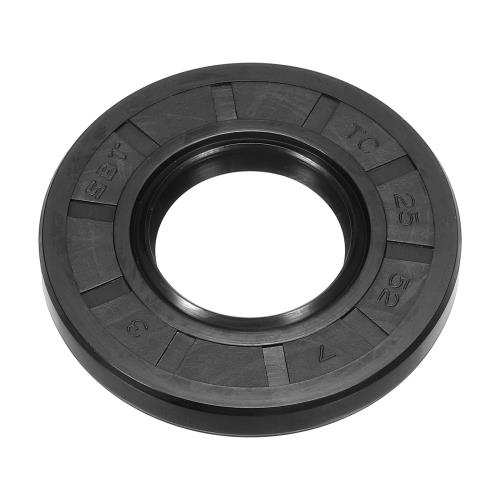 PATIKIL オイルシール 25mm x 52mm x 7mm ニトリルゴムカバー ダブルリップスプリングロードTCオイルシ..