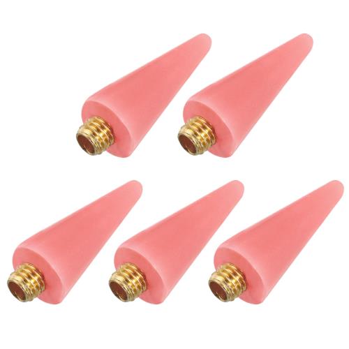 PATIKIL M5 x 0.8mm ワックス先端ドリルペン 5個セット モンドペイントアクセサリー ドリルペン ワックス交換ヘッド ネイルラインストーンピッカー ネイルDIYクラフト ピンク