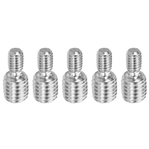 PATIKIL M6*M10*20 両端スレッドスタッドボルト 5個パック 304ステンレススチール製ロッドボルトスレッドリデューサーアダプター 長さ2..