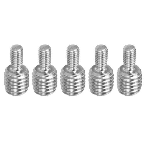 PATIKIL M5*M10*20 両端スレッドスタッドボルト 5個セット 304ステンレス鋼製ロッドボルトスレッドリデューサーアダプター 家具用ハードウェア 長さ21mm