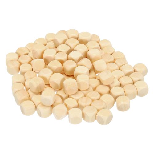 PATIKIL 12 mm 空白の木製さいころ 100個入り 未完成の木製ブロック 6面ウッドキューブ ラウンドコーナー付き 角材ブロック DIYクラフトプロジェクト用