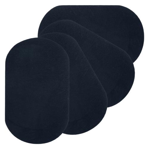 Rakuten - PATIKIL アイロンで貼るパッチ 4枚セット 7x4 肘・膝用ベルベットパッチ 修理用パッチキット 服 パンツ シャツ ジャケット 補修と装飾に最適 ダークブルー