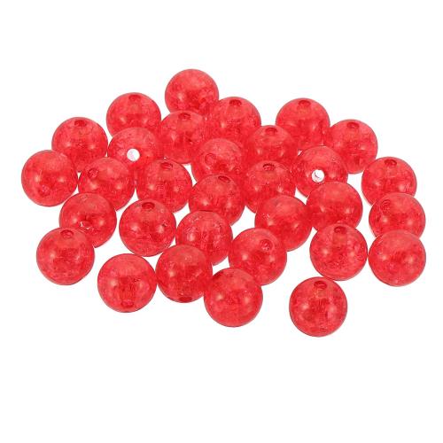 PATIKIL 60個 アクリルビーズ 12mm 可愛いビーズ バルクスペーサービーズ バブルアブ水晶プラスチックキャンディルーズラウンドパールビーズ レッド