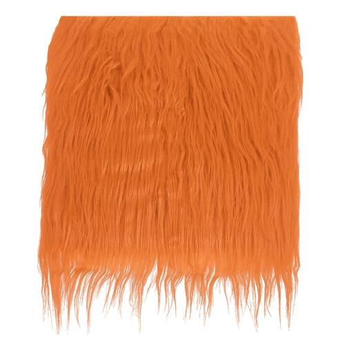 PATIKIL ふわふわ フェイクファー生地四角形 10 x 10 ふわふわ フェイクファー パッチ DIY 手芸用 人工手芸ファー クリスマス ハロウィンノームのひげ用オレンジ