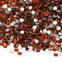 PATIKIL 1600個 SS16 ラウンド フラットバック 水晶 3.8-4.0 mm ガラス ラインストーン 宝石 モンド DIY 工芸品 衣類 靴 ネイルアート デコレーション用 オレンジ