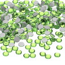 PATIKIL 1600個 SS16丸フラットバック水晶 3.8-4.0- mm ガラス ラインストーン 宝石 モンド DIYクラフト 衣類 靴 ネイルアート デコレーション用 ライト緑