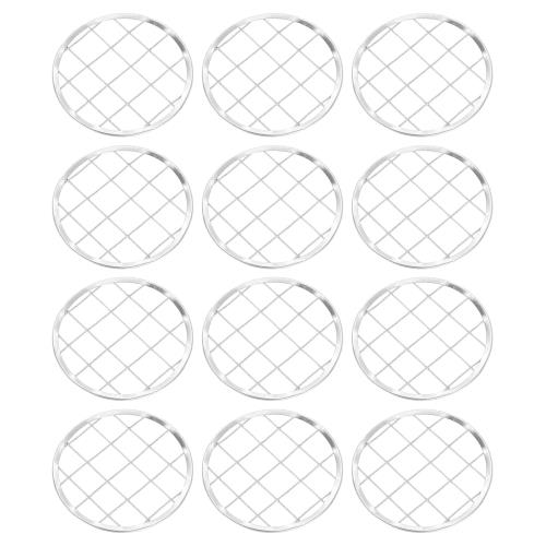 PATIKIL 花カエルの蓋 6.2 cm 12個 金属 丸型 花瓶インサートアレンジャー アレンジメント植物固定 レ..