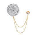 PATIKIL ローズフラワーブローチピン メンズスーツ用ラペ ルピン スーツアクセサリー フローラルメンズピン ファッションブ ライドグ ルームウェディングブ...