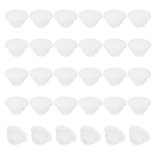 PATIKIL シリコーンホールプラグ 6mm 30個 ゴムキャップ シリコンゴム 家具用 フラットヘッドカバー 7m..