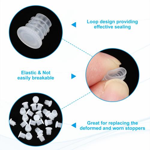 PATIKIL ボトルストッパー ワイン栓 塩ボトルストッパー ガラス瓶用 再利用可能な PEプラスチック製 適用直径7mm 25個 フラットトップ fidela-10612175 FIDELA サンプル画像3