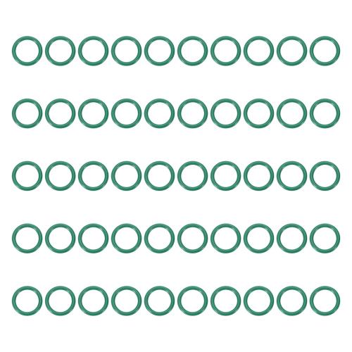 PATIKIL oリング ゴムパッキン オーリング 11mm外径 8mm内径 1.5mm幅 50個 耐熱 耐油 防水 FKMシーリング エアコン交換 汎用 水道 配管 蛇口 自動車 圧縮機バルブ修理 緑
