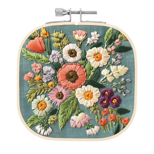 PATIKIL 刺繍枠 13 x 13cm 刺しゅう枠 四角 調節可能 竹製 クロスステッチツール リング刺繍枠 パンチニードルフープ 裁縫 針仕事 DIY 縫製 ツール 手芸用品 装飾用