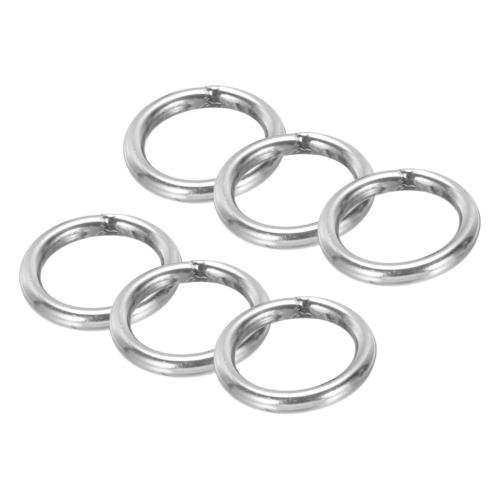 PATIKIL Oリング 4x30 mm Oバックル 溶接丸リング メタルリング 304ステンレス鋼製 多目的 DIY装飾 ベルト 工芸品 吊り下げ物 犬用リーシュ用 シルバートーン 6個