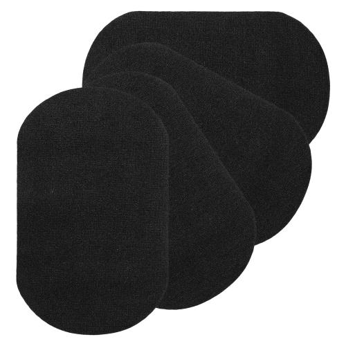 PATIKIL アイロンで貼るパッチ 4枚セット 7x4 肘・膝用ベルベットパッチ 修理用パッチキット 服 パンツ シャツ ジャケット 補修と装飾に最適 黒