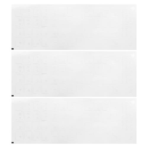 PATIKIL 韓国語キーボードステッカー PC キーボードステッカー 3 枚 透明な背景に白い文字 コンピュー..