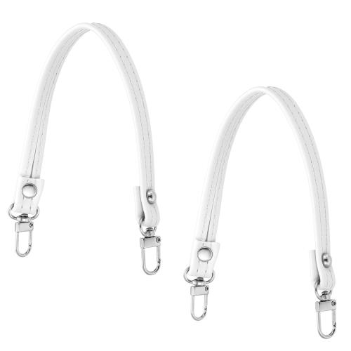 PATIKIL ショルダーストラップ 2個26cm長さ 1.3cm幅交換用レザーパースストラップ DIY女性クラッチバッグハンドバッグトップハンドルストラップ修理アクセサリー 付け替え肩紐 ホワイト
