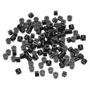 PATIKIL 黒A BS ID 3.2mm OD 7mm 長さ4mm ナイロンラウンドスペーサーワッシャー 120個 プラスチックスタンドオフラバーナット M3ネジ用 非ねじれ電気アウトレットスイッチ受信機