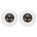 PATIKIL 24mm 人形 目 2個 リアルなアクリル製目 プラスチック製半眼球 人形マスク ハロウィン小道具 アートクラフト イエロー茶色