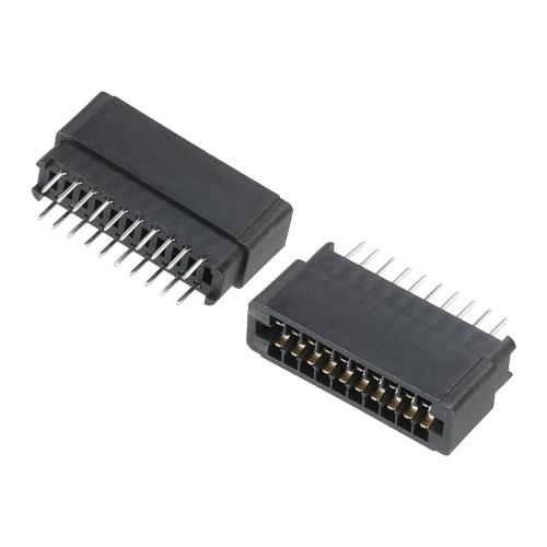 乐天商城 - PATIKIL カードエッジコネクタ ブラック ソケット ライトアングル 20ピン 2.54mmピッチ PCB回路基板 ゲーム機用 2個入り