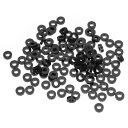 PATIKIL 黒色A BS ID 3.2mm OD 7mm 長さ2mm ナイロンラウンドスペーサーワッシャー 240個 プラスチックスタンドオフラバーナット M3ねじ用 非ねじ付き電気アウトレットスイッチ受信機