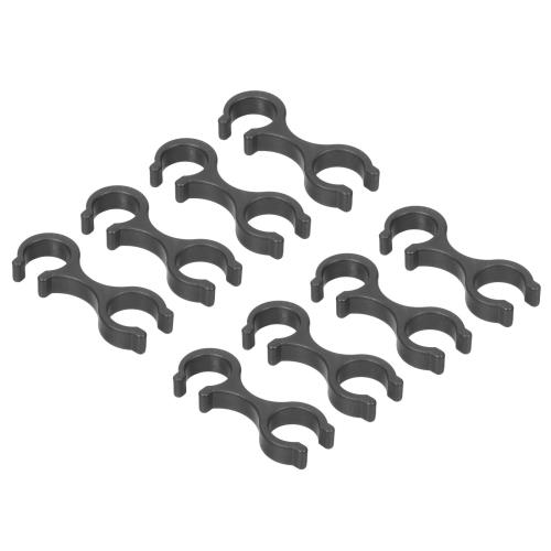 PATIKIL トレッキングポールクリップ 8個セット アウトドアハイキングキャンプ用のダブルロッドバックルコネクター