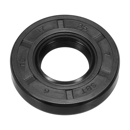 PATIKIL オイルシール 17 mm x 35 mm x 7 mm ニトリルゴムカバー ダブルリップスプリング搭載 TCオイル..