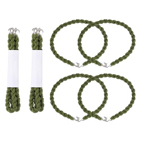 PATIKIL 7 7/8のフック付きエラスティックブーツバンド8個セット アウトドア用パンツ用エラスティックガーターストラップ ハイキングシューズブーツシューレース用 緑