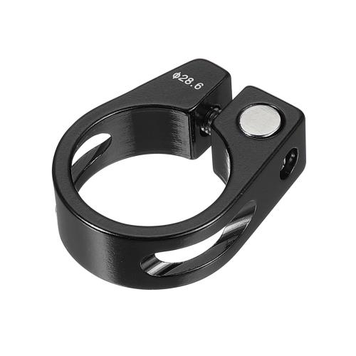 PATIKIL 28.6mm サイクル 自転車シートポストクランプ、アルミ合金シートチューブクリップ 自転車クイックリリースクランプ マウンテンバイク ロードバイクギア トラッ クバイク 折りたたみ自転車用 黒