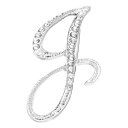 PATIKIL ブローチピン アルファベット イニシャル レター J ラインストーンブローチ メタル 水晶 英字A-Zピン 女性 胸元 アクセント ギフト スーツ服 帽子 ネックレス コレクション クラフト 記念日 贈り物 シルバートーン
