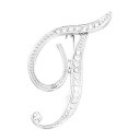 PATIKIL ブローチピン アルファベット イニシャル レター t ラインストーンブローチ メタル 水晶 英字A-Zピン 女性 胸元 アクセント ギフト スー...