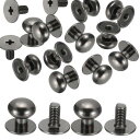PATIKIL 10x11x11mm レザー用リベット 12個入り メタルボタン スクリューキット 丸頭リベットスクリューボタンDIYレザーハードウェアトリムク...