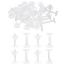 PATIKIL 30mm シカゴスクリュー 20セットのプラスチックシカゴスクリューバインディングポストスクリューリベットポスト レザーベルト スクラップブック...