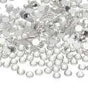 PATIKIL 1600個 SS16丸フラットバック水晶 3.8-4.0 mm ガラス ラインストーン 宝石 モンド DIYクラフト 衣類 靴 ネイルアート デコレーション用 クリア