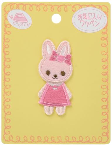 清原(KIYOHARA) お気に入り ワッペン うさぎ 約幅2.4cm×縦5.4cm 1枚入り MOW646