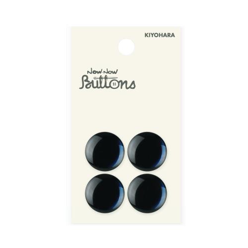 Button - KIYOHARA ナウナウボタン カラーボタン パール調 裏穴 4個入り 直径18mm 紺 NWN328