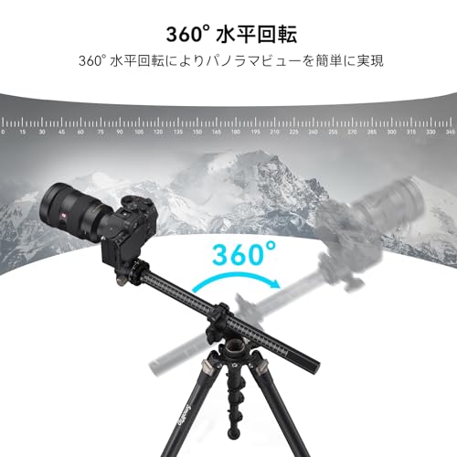 SmallRig CT200 俯瞰三脚 カメラ用三脚 ビデオ三脚 185cm 最大荷重10kg 俯瞰撮影 4...