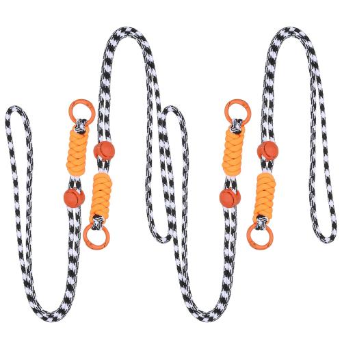 PATIKIL 4個のパラコードランヤードネックレス スプリットリング＆クリップ付きのパラコードランヤード..