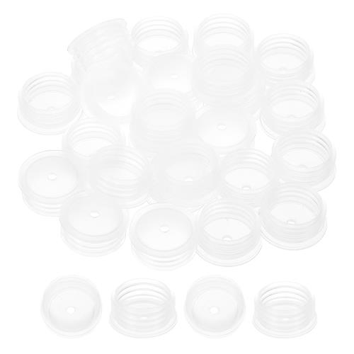 PATIKIL ボトルアダプター0.91/21mm、25個のオーラルディスペンサー液体オイルプラスチックガラスボトルストッパーようプレスインボトルアダプタープラグ、クリア
