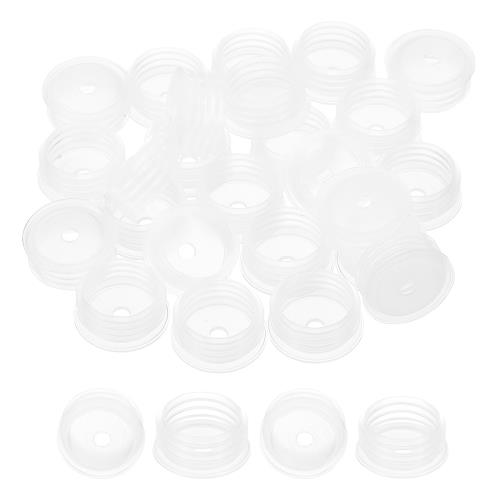 PATIKIL ボトルアダプター0.83/19mm、25個のオーラルディスペンサー液体オイルプラスチックガラスボトルストッパーようプレスインボトルアダプタープラグ、クリア