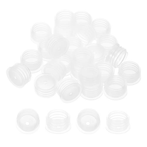 PATIKIL ボトルアダプター0.73/16mm、25個のオーラルディスペンサー液体オイルプラスチックガラスボトルストッパー用プレスインボトルアダプタープラグ、クリア